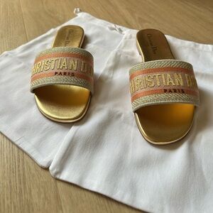 Dior Dway Slide size: 38 with gold